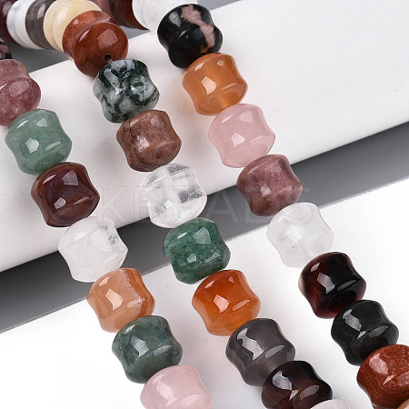 Natural & Synthetic Mixed Stone Beads Strands G-N353-06A-12-1