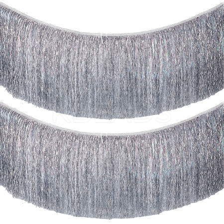 Polyester & Aluminum Foil Fringe Trimmings DIY-WH0588-03B-1