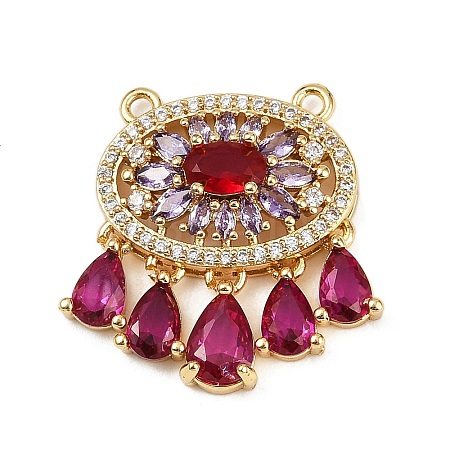 Brass Micro Pave Cubic Zirconia Pendants KK-S526-11G-A-1