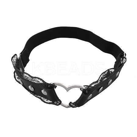 Imitation Leather Heart Alloy Leg Chain WGF1871-07-1