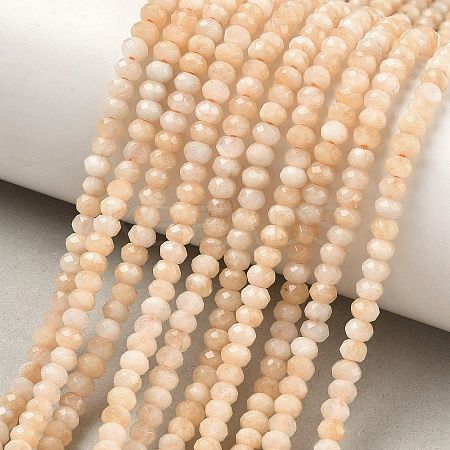 Dyed Natural Malaysia Jade Rondelle Beads Strands G-E316-2x4mm-36-1