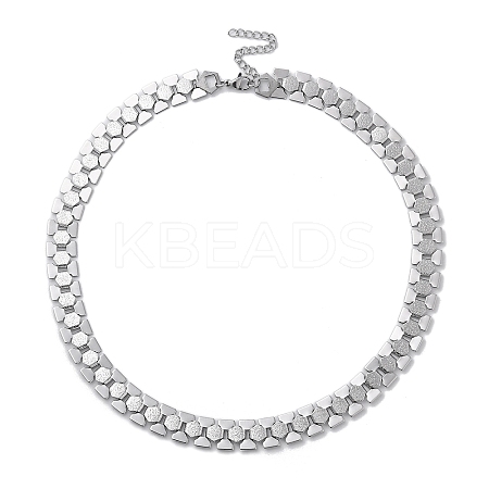 Non-Tarnish 304 Stainless Steel Link Chain Necklaces NJEW-Q340-09P-1