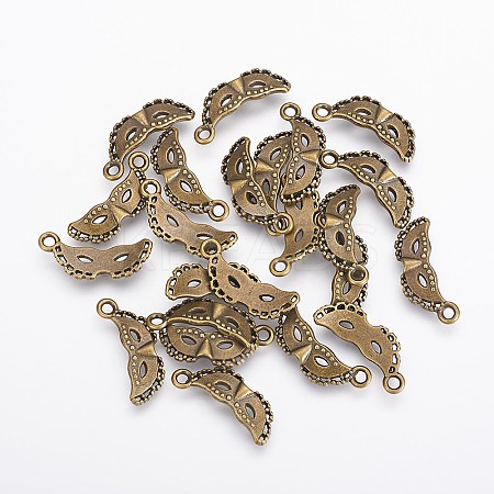 Carnival Decorations Tibetan Style Alloy Masquerade Mask Pendants LS-PALLOY-2392-AB-FF-1