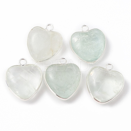 Natural Green Fluorite Pendants G-C005-01S-19-1