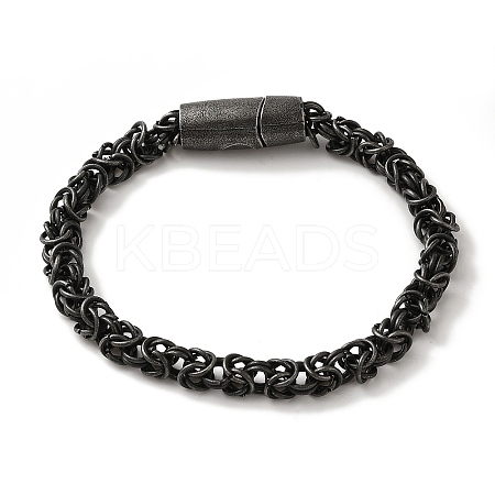 316 Surgical Stainless Steel Byzantine Chain Bracelets BJEW-Q349-14B-1