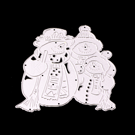 Snowman Frame Metal Cutting Dies Stencils X-DIY-WH0050-09-1