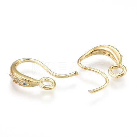 Brass Earring Hooks X-KK-S348-216-1