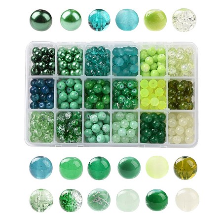 Baking Paint Glass Beads DGLA-JP0001-27-C-1