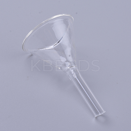 Transparent Glass Funnel Hopper AJEW-WH0104-45F-1