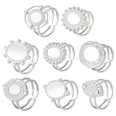 304 Stainless Steel Cuff Ring Findings FIND-UN0003-47C-1