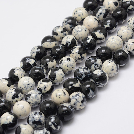 Natural Ocean White Jade Beads Strands X-G-E346-8mm-08-1