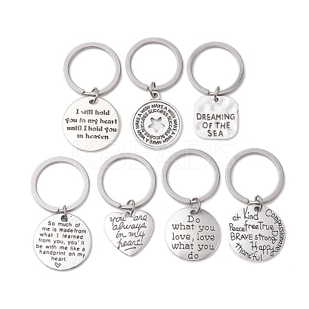 Tibetan Style Alloy Keychain KEYC-JKC00928-1