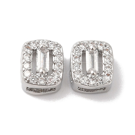 Brass Micro Pave Clear Cubic Zirconia Beads KK-G503-22P-1