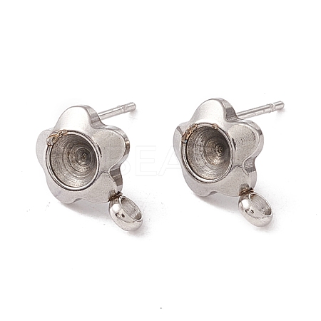 Non-Tarnish 304 Stainless Steel Stud Earring Findings STAS-P308-04P-1