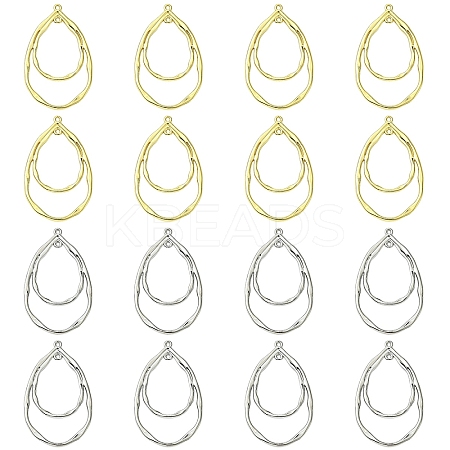 20Pcs 2 Colors Alloy Pendants Cadmium Free ENAM-YW0006-45-1