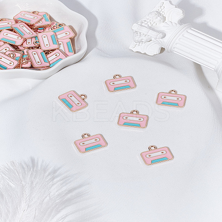 50Pcs Alloy Enamel Pendants ENAM-LP0002-01-1