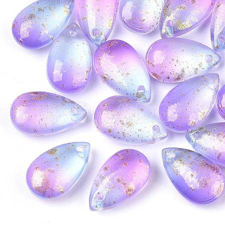 Two Tone Transparent Spray Painted Glass Charms LS-X-GLAA-T017-02-B02-1