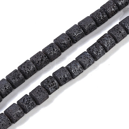 Frosted Natural Lava Rock Beads Strands G-E618-02C-1