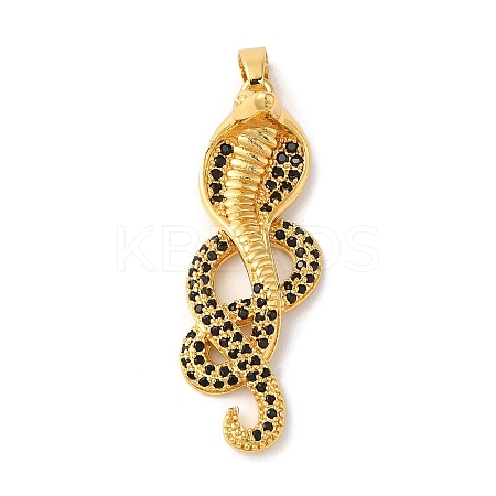 Rack Plating Brass Micro Pave Cubic Zirconia Pendants KK-U022-01A-02-1