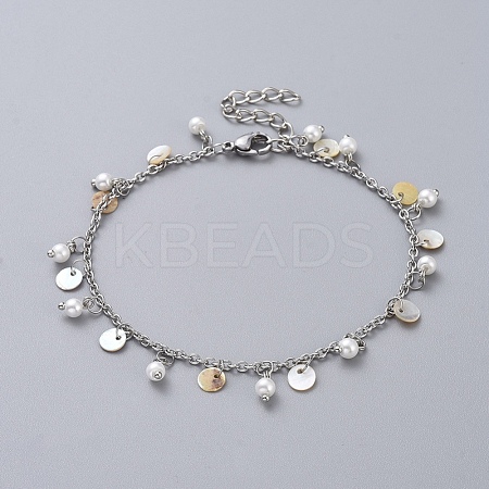 304 Stainless Steel Anklets AJEW-AN00282-1