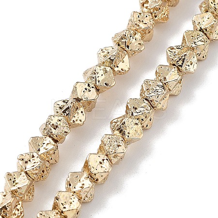 Electroplated Synthetic Lava Rock Beads Strands X-G-H303-A07-LG-1-1