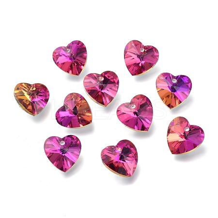 Faceted Glass Charms RGLA-L026-B02-1