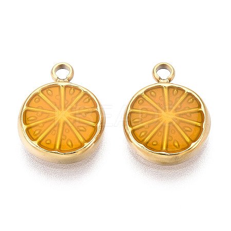 304 Stainless Steel Enamel Pendants STAS-T068-20-1
