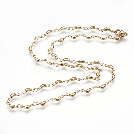 304 Stainless Steel Chain Necklaces STAS-P164-17G-1