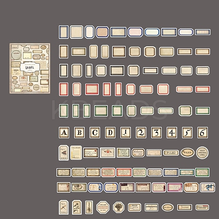 100PCS Paper Stickers Self-Adhesive Stickers PW-WG40513-04-1