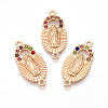 Alloy Rhinestone Connector Charms ALRI-T011-06-1