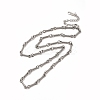 Non-Tarnish 304 Stainless Steel Twist Bar Link Chain Necklace for Women NJEW-E081-05P-1