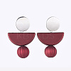 Rubberized Style Acrylic Dangle Earrings EJEW-JE03629-01-1