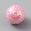 AB Color Plated Eco-Friendly Poly Styrene Acrylic Round Beads OACR-WH0028-23B-2