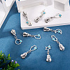 18Pcs 9 Styles Alloy Resin Replacement Zipper Sliders HJEW-TAC0099-6