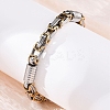 201 Stainless Steel Byzantine Chain Bracelets BJEW-B078-164GP-4