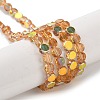 Transparent Electroplate Glass Beads Strands GLAA-Q099-A01-13-1