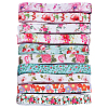 40 Yards 10 Styles Flat Flower Printed Polyester Elastic Cord OCOR-WR0001-48-1