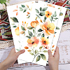 4Pcs 4 Styles Flower and Angel PVC Waterproof Decorative Stickers DIY-WH0657-049-3