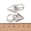 Heart Brass Hoop Earrings EJEW-D322-12P-02-5