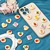 60Pcs 6 Style Opaque Resin Decoden Cabochons CRES-CJ0001-50-6