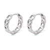 Brass Chain Charm Hoop Earrings for Women LS-EJEW-F347-02P-02-1