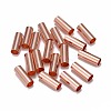 Brass Tube Beads KK-E774-81RG-1