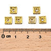 Brass Rhinestone Spacer Beads RB-A013-6x6-01G-4