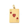 304 Stainless Steel Enamel Pendants STAS-U049-04C-05G-1