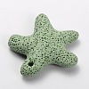 Synthetic Lava Rock Big Starfish/Sea Stars Pendants G-O025-05F-2