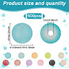 5 Bags Transparent Frosted Glass Beads GLAA-HY0001-36B-2