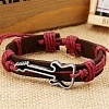 Zinc alloy environmentally friendly guitar accessories genuine leather bracelet XT4620-3-1