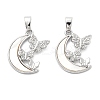 Brass Micro Pave Cubic Zirconia Pendants KK-L222-013P-1