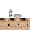 304 Stainless Steel Pave Clear Cubic Zirconia Rectangle Links Connector Charms STAS-F322-13P-3