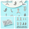 40Pcs 4 Styles Tibetan Style Alloy Pendants TIBEP-YW0002-03-2